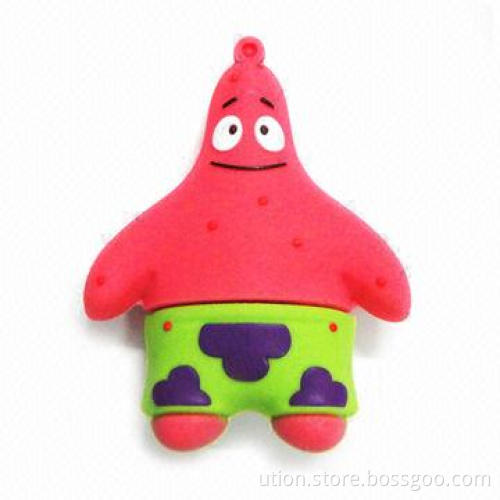 Star Design USB Flash Memory with 1 to 32GB Memory Capacity, Free Printing and Packaging